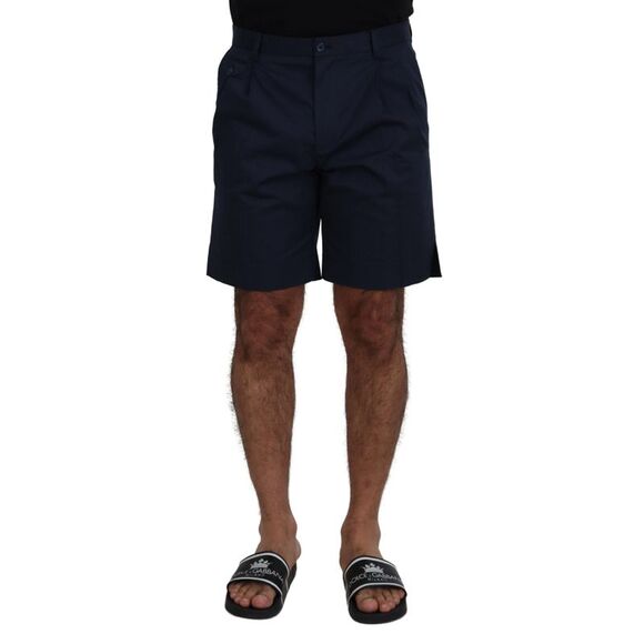 Dolce & Gabbana Blue Chinos Cotton Stretch Casual Men's Shorts